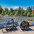 Burley Bee Dviguba dviračių priekaba geltona BU-946206 11