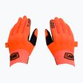 Dviračių pirštinės 100% Cognito fluorescencinė oranžinė/juoda 3