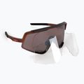 Dviračių akiniai 100% Glendale Mirror Lens matiniai permatomi rudos spalvos išblukimas/ hiper sidabro spalvos 5