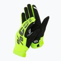Vyriškos dviratininkų pirštinės 100% Brisker fluo yellow/black