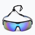 Ocean Sunglasses akiniai nuo saulės Race blizgantys juodi/revo mėlyni 3801.1X dviračių akiniai 3