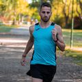 Vyriški bėgimo marškinėliai Joma Record II Tank Top turquoise/black 9