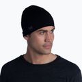 BUFF vidutinio svorio Merino vilnos vientisa juoda žieminė kepurė 2