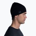 BUFF vidutinio svorio Merino vilnos vientisa juoda žieminė kepurė 3