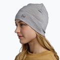 BUFF Lengva Merino vilnos vientisa šviesiai pilka žieminė kepurė 3