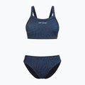 Moteriškas dviejų dalių plaukimo kostiumasOrca Core Bikini deep blue print