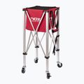 Krepšys kamuoliams Nox Foldable Balls Basket With Wheels Red