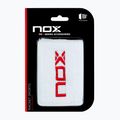 Riešo juostos NOX Wristband with Logo 2 szt. white/red