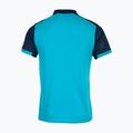 Vyriški teniso polo marškinėliai Joma Montreal fluorescent turquoise/navy blue 2