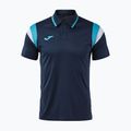 Vyriški teniso marškinėliai Joma Terra Polo dark navy/turquoise fluor