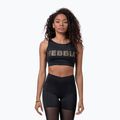 Treniruočių liemenėlė NEBBIA Gold Mesh Mini Top black 8300110