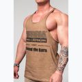 Vyriškas treniruočių tank topas NEBBIA Washed-Off Stringer Max Out light brown 4