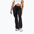 Moteriškos treniruočių tamprės NEBBIA Flow Seamless High Waist Sculpting Flared Black