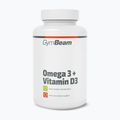 Riebalų rūgštys + vitaminas D3 maisto papildas GymBeam Omega 3 + D3 90 kapsułek