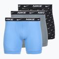 Vyriškos trumpikės Nike Everyday Cotton Stretch 3 pairs swoosh print/grey/university blue