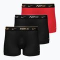 Vyriškos trumpikės Nike Everyday Cotton Stretch Trunk 3 poros black silver/red gold/black gold