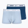 Vyriškos trumpikės Nike Everyday Cotton Stretch Trunk 3 poros light armry blue/blue force/white waistband