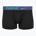 Vyriškos trumpikės Nike Dri-Fit Essential Micro Trunk 3 poros black green shock/wild violet/black text wb 3