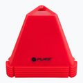 Treniruotės kūgiai Pure2Improve Triangle Cones Set 6 vnt. red