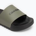 Vyriškos šlepetės Calvin Klein HM0HM01063 Chuncky Pool Slide Rub Smokey Olive/Black 7