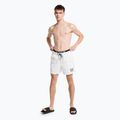 Vyriški Calvin Klein vidutinio dydžio maudymosi šortai su dviguba juosmens juosta, balti 6