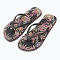 Moteriškos šlepetės per pirštą O'Neill Profile Graphic black tropical flower 9