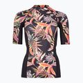 Moteriški maudymosi marškinėliai O'Neill Anglet Skin SS black tropical flower