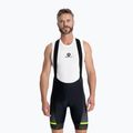 Vyriški dviračių šortai Rogelli Hero II Bib Short yellow/grey/black