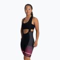 Moteriški dviračių šortai Rogelli Impress II Bib Short burgundy/coral/black