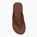 Vyriškos šlepetės per pirštą Tommy Hilfiger Leather Beach Sandal winter cognac 5