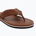 Vyriškos šlepetės per pirštą Tommy Hilfiger Leather Beach Sandal winter cognac 7