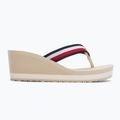 Moteriškos šlepetės per pirštą Tommy Hilfiger Corporate Wedge Beach Sandal muslin 2