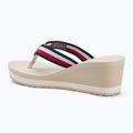 Moteriškos šlepetės per pirštą Tommy Hilfiger Corporate Wedge Beach Sandal muslin 3