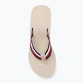 Moteriškos šlepetės per pirštą Tommy Hilfiger Corporate Wedge Beach Sandal muslin 5