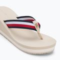 Moteriškos šlepetės per pirštą Tommy Hilfiger Corporate Wedge Beach Sandal muslin 7