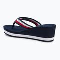 Moteriškos šlepetės per pirštą Tommy Hilfiger Corporate Wedge Beach Sandal space blue 3