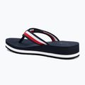 Moteriškos šlepetės per pirštą Tommy Hilfiger Corp Mid Wedge Beach Sandal space blue 3