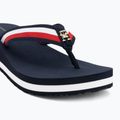 Moteriškos šlepetės per pirštą Tommy Hilfiger Corp Mid Wedge Beach Sandal space blue 7