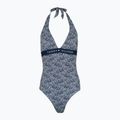 Moteriškas vientisas maudymosi kostiumėlis Tommy Hilfiger Halter One Piece Rp Print illustrated wave dark night navy