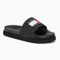 Tommy Jeans moteriškos basutės Elevated Flatform Slide black