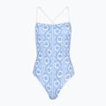 Moteriškas vientisas maudymosi kostiumėlis Tommy Hilfiger Straight Neck Print floral stripe blue spell