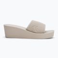 Moteriškos šlepetės Calvin Klein YW0YW01725 Beach Wedge Slide Canvas eggshell 2