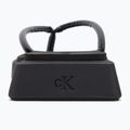 Moteriškos šlepetės per pirštą Calvin Klein YW0YW01716 Sq Low Wedge Sandal Stitch triple black 6