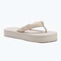 Moteriškos šlepetės per pirštą Calvin Klein YW0YW01723 Beach Sandal Flatform Ttxr Satin triple eggshell