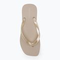 Moteriškos šlepetės per pirštą Calvin Klein YW0YW01720 Thong+ Tpu Metallic eggshell/bright white 5