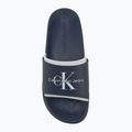 Vyriškos šlepetės Calvin Klein YM0YM00361 Slide Rubber Neoprene Monologo navy/oyster mushroom 5