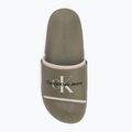 Vyriškos šlepetės Calvin Klein YM0YM00361 Slide Rubber Neoprene Monologo mermaid/eggshell 5