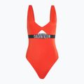 Moteriškas maudymosi kostiumas Calvin Klein KW0KW02746 Intense Power One Piece Fashion Fit flaming chili