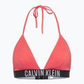 Maudymosi kostiumėlio viršus Calvin Klein KW0KW02750 Intense Power Rib Triangle-RP dazzling coral