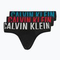 Vyriškos trumpikės Calvin Klein 000NB3607A Hip Brief 3 pairs black w/oatmeal logo/black w/age